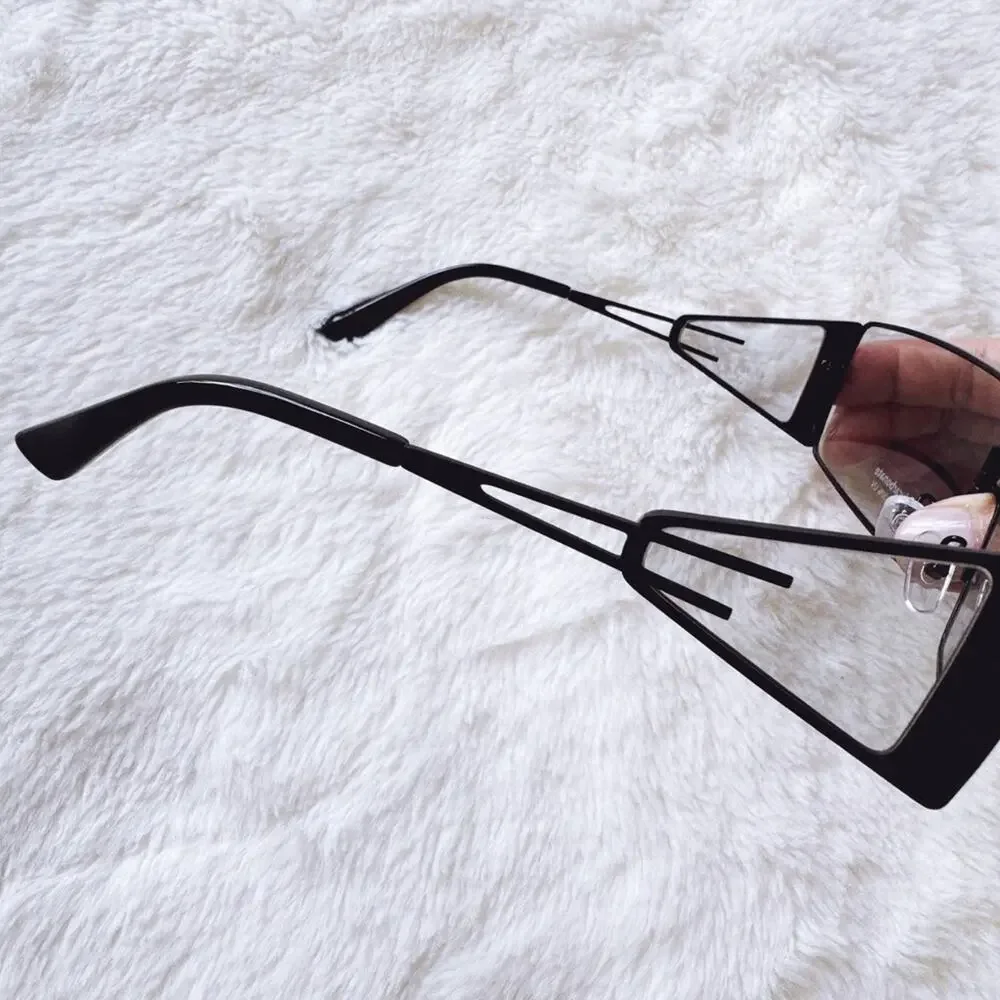 Shane Clear Black Wrap-Around Sunglasses